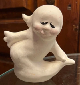 Vintage Halloween Keramik Happy Little Ghost - Bild 1 von 3