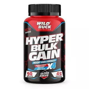 Wild Buck Hyper Bulk Gain Mass & Weight Gainer Capsule for Fast Weight & Muscle - Picture 1 of 9