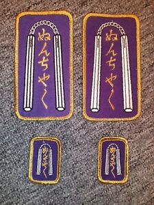 Nunchaku patches, two large and two small
