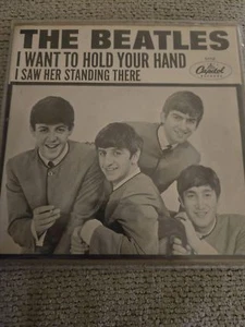 Beatles I Want to Hold Your Hand 1964 1 Edition East Coast Capitol Single Vinyl - Picture 1 of 3