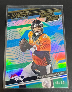 2019 Panini Prestige PEYTON MANNING Banner Season - GOLD - #d/50 Denver Broncos