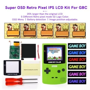 Nintendo Gameboy Color Super OSD Retro Pixel Kit Retroiluminación IPS LCD Q5 Pantalla - Imagen 1 de 8