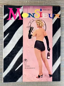 Vintage Monsieur Magazin Februar 1957 Band 1 Nr. 1 Eve Meyer Pinup Käsekuchen - Bild 1 von 3