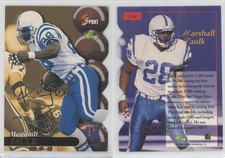 1995 Classic 5 Sport Signings Auto Edition Silver Die-Cut Marshall Faulk HOF