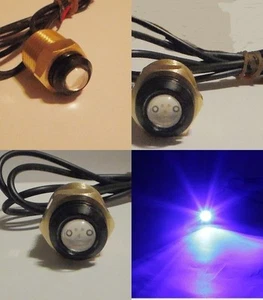 BLUE LED BOAT PLUG LIGHT GARBOARD BRASS DRAIN 1/2" NPT MARINE UNDERWATER FISH - Bild 1 von 6