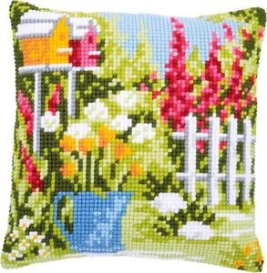 Cross Stitch Cushion kit in My Garden - Picture 1 of 1