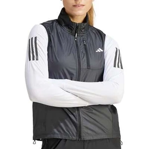 adidas Own The Run Womens Running Gilet Black Breathable Reflective Full Zip - Picture 1 of 5