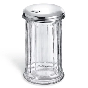 12 Oz Glass Sugar Dispenser with Pour Spout - Sugar Container with Lid Sugar Sha - Picture 1 of 12