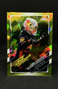 2021 Topps Chrome Formula 1 #167 Max Verstappen Sapphire Chartreuse /199 - Picture 1 of 2