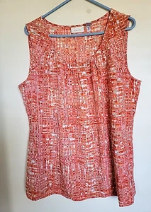 Blusa sin mangas Chicos talla 3 US XL estampado coral sin mangas - Imagen 1 de 3
