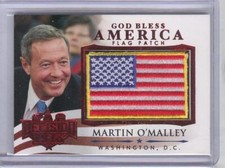 Martin O'Malley GBA12 2016 Decision 2016 God Bless America Flag Patch Red Foil