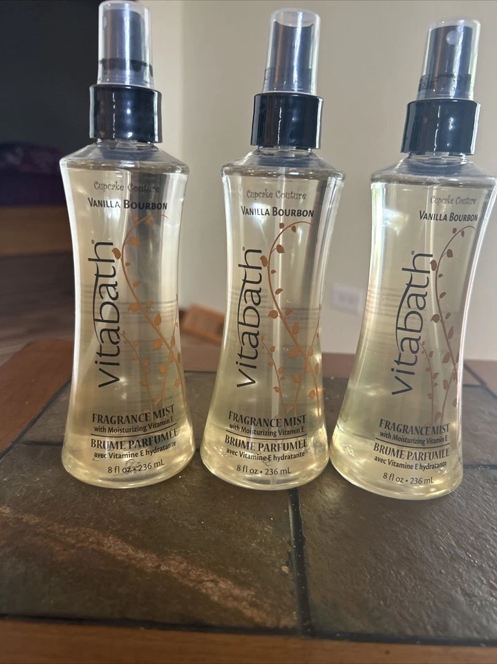 3 Vitabath Body Mist Fragrance Spray Vanilla Bourbon 3 Pc 8 Oz - Image 1 of 1