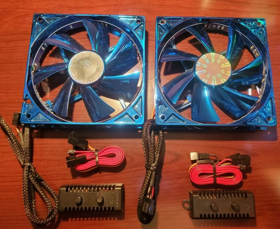 Enermax Apollish Vegas 12cm 120mm Blue Fans - Sold Each - Image 1 of 1