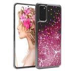 Für Samsung Galaxy S9 Plus Glitzer Hülle Flüssig Silikon Case Handy Cover Pink