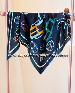 Sallys 70% Cashmere 30% Silk Wrap Scarf Fashion Print Triangle Shawl 156 * 96cm - Picture 1 of 28