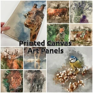 Paneles de cojín de tela lona algodón estampado arte animal para decoración del hogar + respaldo - Imagen 1 de 20
