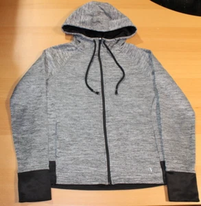 Womens Danskin Now Full Zipper Hoodie Jacket Small 4-6 Thumb Holes Greystone - Picture 1 of 8