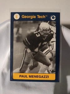 1991 Collegiate Collection Georgia Tech💥Paul Menegazzi💥 #82 - Picture 1 of 2