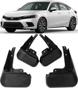 New Front & Rear Splash Guards Mud Flaps For 2022-2024 Honda Civic Hatchback - Picture 1 of 7