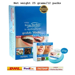 Pasta de dientes herbal Primperfect 25 g x 12 - Cuidado de las encías blanqueadoras naturales tailandesas - Imagen 1 de 11