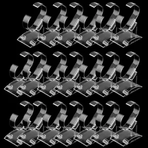 10/20x Uhr Klar Display Gut Gestell Klar Halter Ständer Mode Schaukasten Handgelenk - Bild 1 von 12