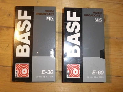 BASF E 30 und e 60VHS Chrome Videokassette Extra Quality Neu und verschweißt - Bild 1 von 2