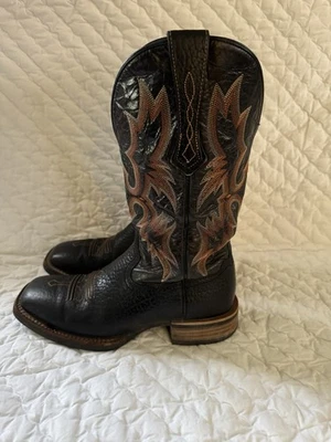 Botas vaqueras Ariat para hombre negras lápida 10005873 punta cuadrada Western 7,5 D Foto 1 de 4