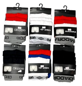 Herren Boxershorts Kappa Umbro Diadora Stretch Cotton Jersey Boxershorts 3er Pack - Bild 1 von 12