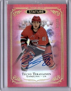 Teuvo Teravainen Auto Red /35 2019-20 Upper Deck Stature #34 Hurricanes - Bild 1 von 2