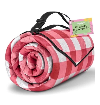 Manta de Picnic Extra Grande TigeJoy Impermeable Plegable 80" x 118" Alfombra Exterior Foto 1 de 4