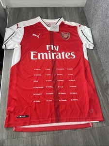 Arsenal Fc Shirt Home 2016-2017 Full Squad Print Very Rare Brand New Puma - Picture 1 of 9