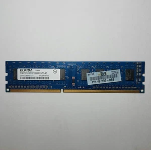 Elpida 1GB DDR3 1333MHz PC3-10600 UDIMM Desktop Memory RAM - Picture 1 of 1