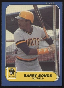 Barry Bonds Rookie #U-14 1986 Fleer Update Pittsburgh Pirates Baseball Card NM  - Picture 1 of 6