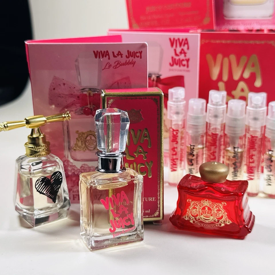 Juicy Couture Viva La Juicy X3 Minis .17oz ~ & 6 Spray Samples (Lot Of 9 Total!) - Image 1 of 4
