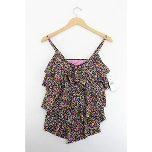 NUEVO CON ETIQUETAS Catalina Volantes Floral Multicolor Traje de Baño Tankini Top Mujer Mediano - Imagen 1 de 5