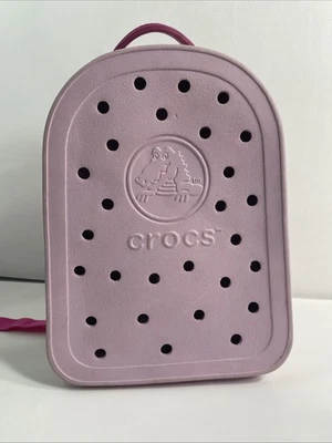 Crocs Light Purple Girls Mini Rubber Zipper Backpack with Pink Straps - Image 1 of 4