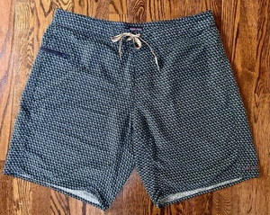 Patagonia Wavefarer Board Shorts 9.5” Entrepierna Hombre 38 Azul Diseño Geométrico - Imagen 1 de 8