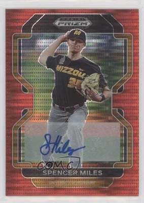 2022 Panini Prizm Draft Picks FOTL Red Pulsar /9 Spencer Miles #PDP136 Auto - Image 1 of 2