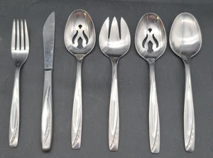 LAWNCREST Rogers Cutlery Co IS Stainless. Serving Spoons, Dinner Fork & Knife - Picture 1 of 3