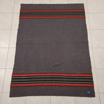 Vintage Pendleton Wool Blanket Mens Striped USA Camp Throw Heavy Warm 86" x 63" - Image 1 of 4
