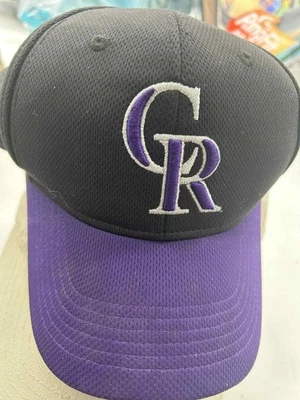 MLB Colorado Rockies Niños Sombrero Ajustable Negro Púrpura Juvenil Gorra Envejecida Foto 1 de 4
