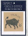 Taurus Cross Stitch Chart - Star Signs, Cards