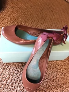 OKA B "LILY" BALLET FLATS - CLAY with PORT BOW on HEEL - Size 6 - Picture 1 of 8