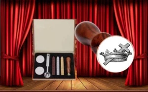 Deluxe Knights Templar KT Wax Seal Die Stamp Kit Seal Set Crest Symbol Cross AO - Picture 1 of 5