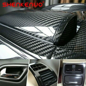 Waterproof Carbon Fiber Vinyl Car Wrap Sheet Roll Film DIY Sticker Decal Paper - Picture 1 of 11