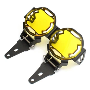 Yellow Motorcycle Fog Light Protector Guard Cover For BMW R1250GS F750GS G310R - Picture 1 of 8