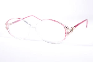 Unbranded Greta JV29 Pink/Clear Oval Full Rim vintage Women’s new glasses - Picture 1 of 4