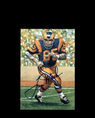 Tom Mack PSA DNA Coa Signed Goal Line Art Card GLAC Autograph - Image 1 of 3