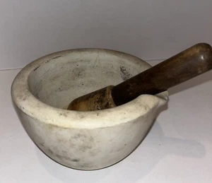 Antique Apothecary Mortal And Pestle Drug Or Spice Grinder - Picture 1 of 15