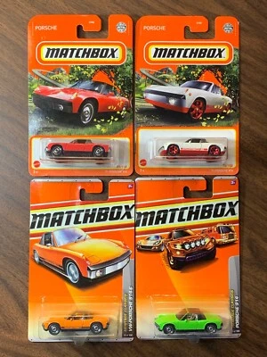 Matchbox 1971 Porsche 914 Lot of 4, Red, White, Orange and Green - Image 1 of 4